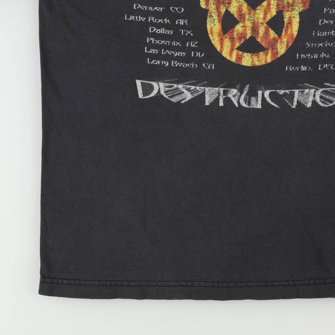 STATIC-X Skull Pattern Band T-Shirt (Men's XL equivalent) unclear black type Vintage Second Hand
