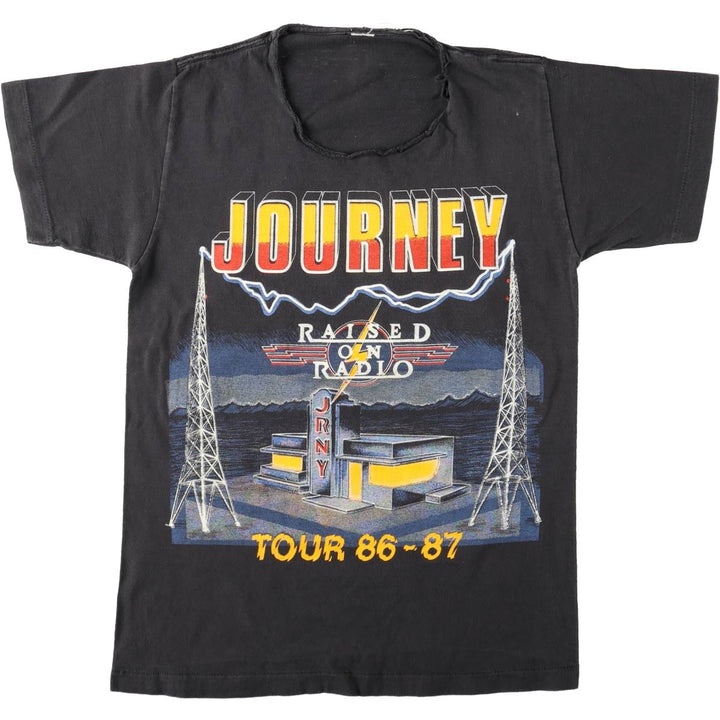 JOURNEY band t-shirt, men's size XL equivalent. unclear black type Vintage Second Hand
