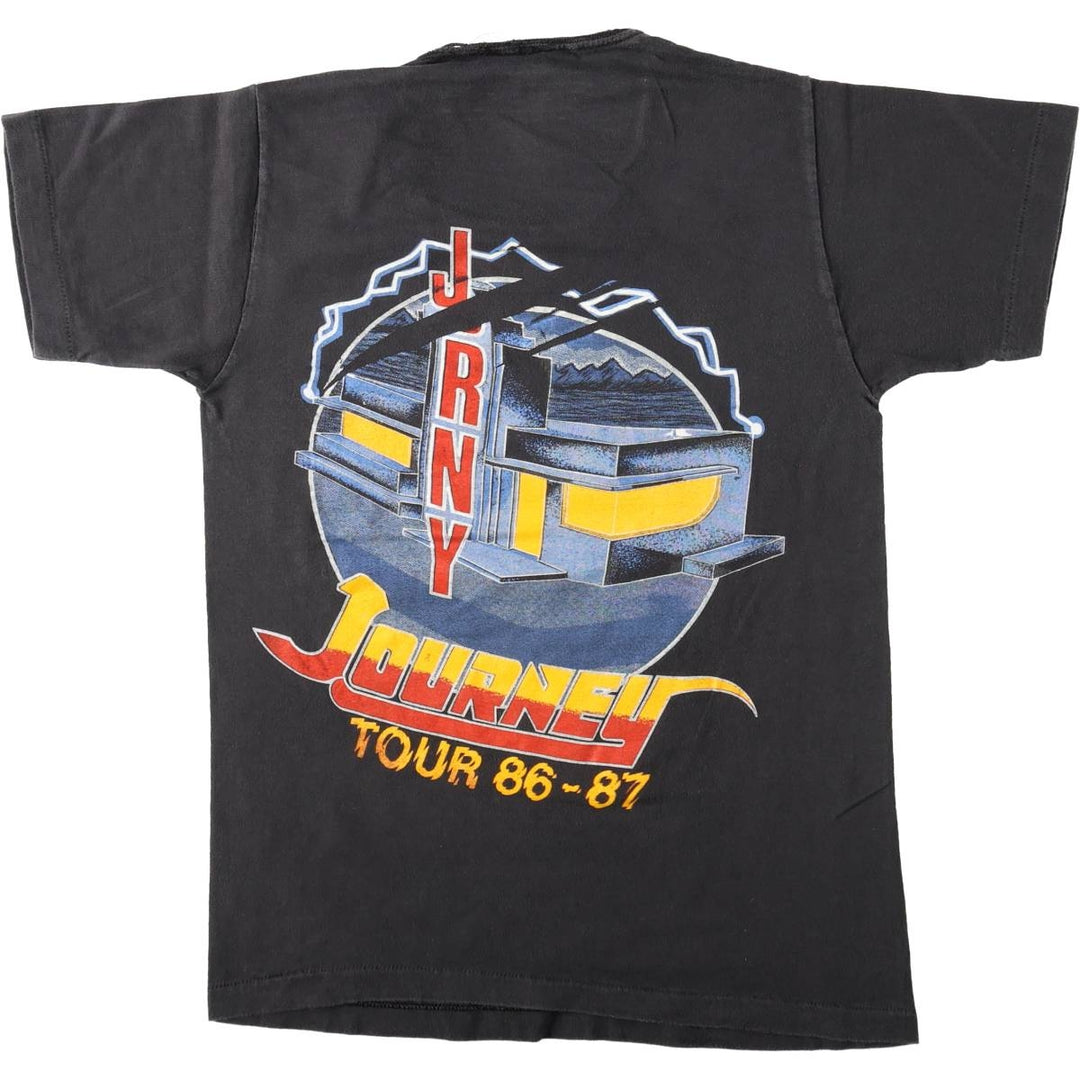 JOURNEY band t-shirt, men's size XL equivalent. unclear black type Vintage Second Hand