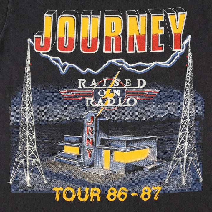 JOURNEY band t-shirt, men's size XL equivalent. unclear black type Vintage Second Hand