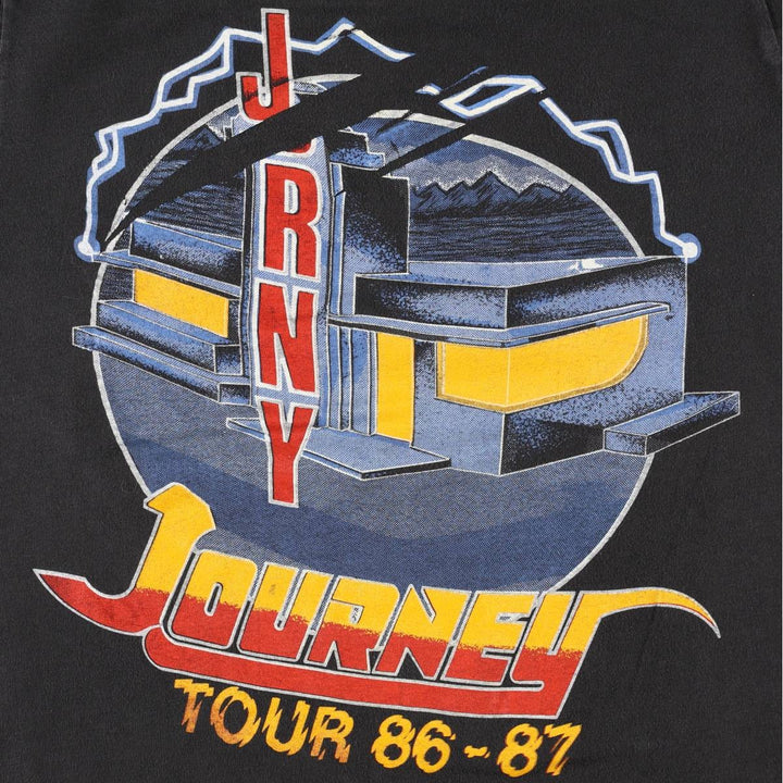JOURNEY band t-shirt, men's size XL equivalent. unclear black type Vintage Second Hand