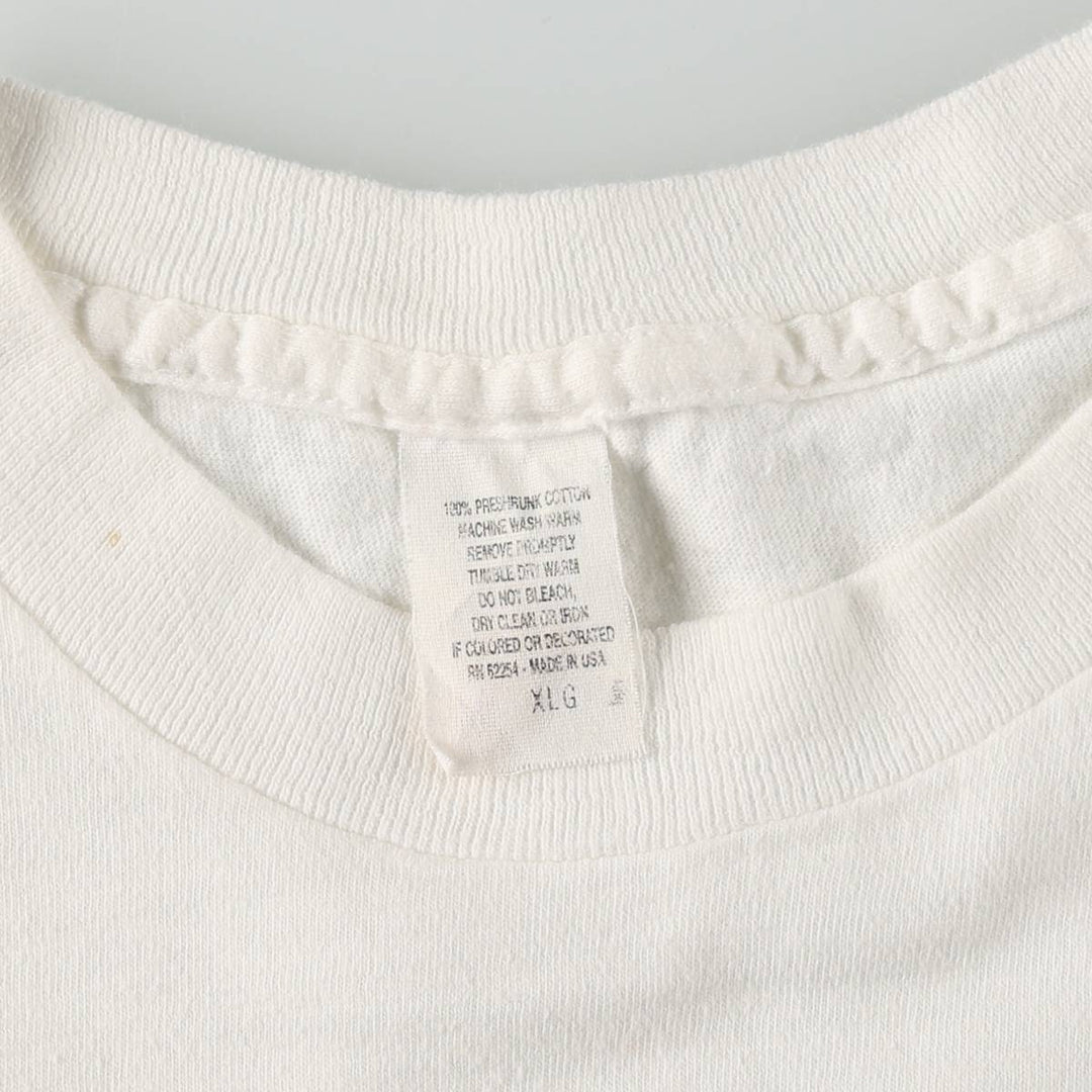 80'S James Taylor Band T-shirt, Made in USA, Men's XL equivalent. cotton white type Vintage Second Hand