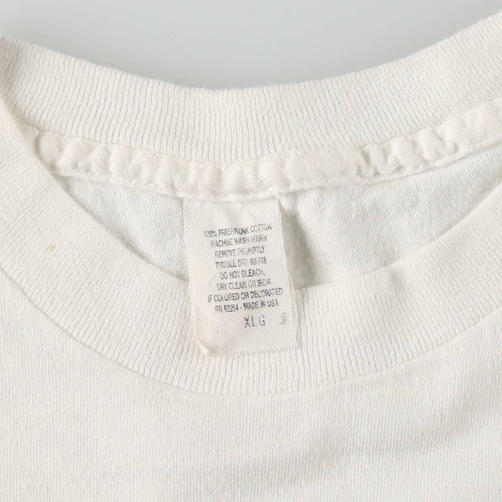 80'S James Taylor Band T-shirt, Made in USA, Men's XL equivalent. cotton white type Vintage Second Hand