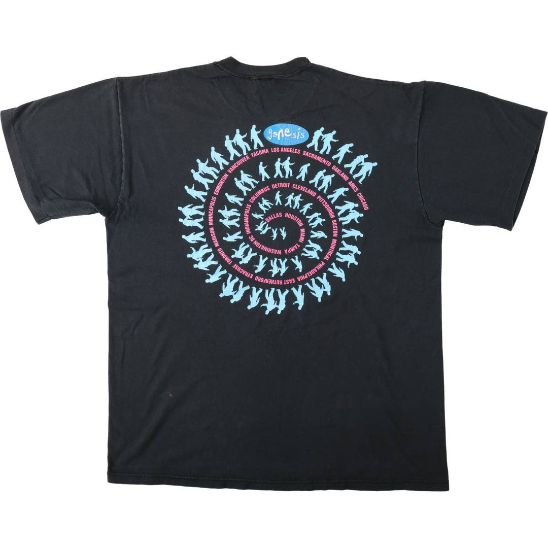 Jerzees GENESIS band t-shirt, made in USA, men's size XL equivalent. cotton black type Vintage Second Hand