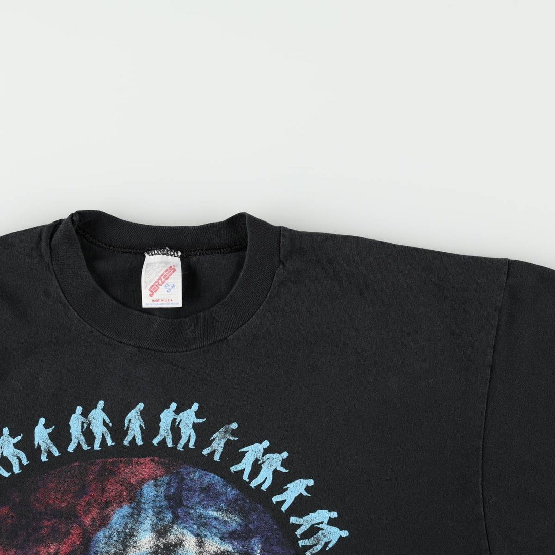 Jerzees GENESIS band t-shirt, made in USA, men's size XL equivalent. cotton black type Vintage Second Hand