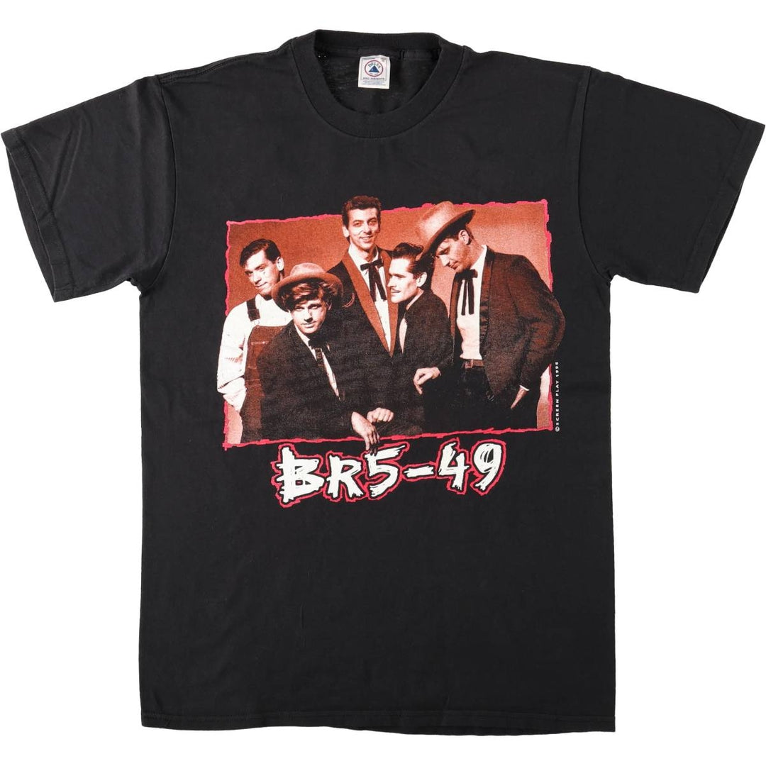 90'S Delta BR5-49 Band T-Shirt, Men's Size M (Equivalent), Vintage cotton black type Vintage Second Hand