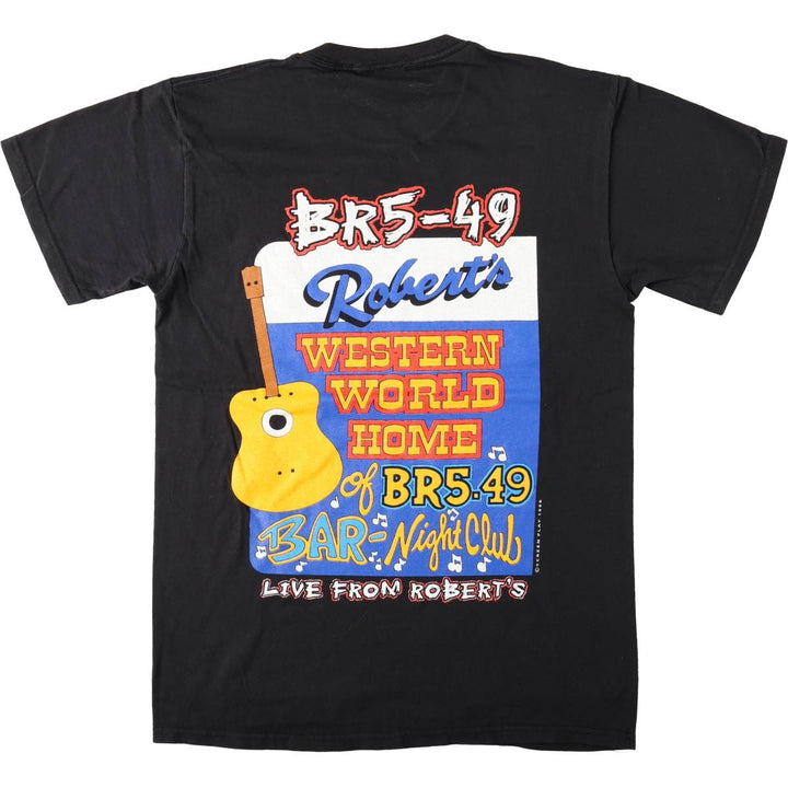 90'S Delta BR5-49 Band T-Shirt, Men's Size M (Equivalent), Vintage cotton black type Vintage Second Hand