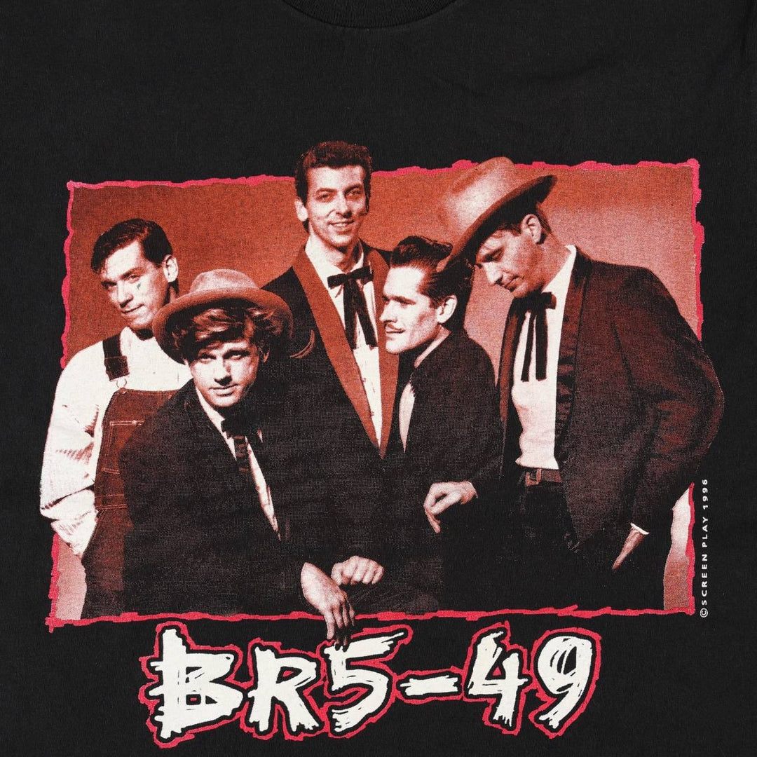 90'S Delta BR5-49 Band T-Shirt, Men's Size M (Equivalent), Vintage cotton black type Vintage Second Hand