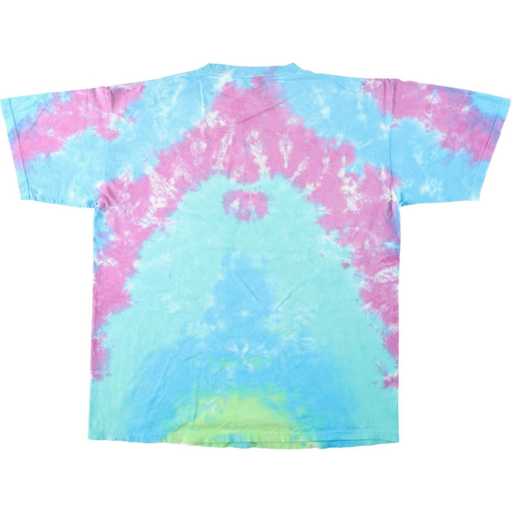2000'S Liquid Blue YES Tie-Dye Pattern Band T-Shirt (Men's XL equivalent) unclear Blue type light blue Vintage Second Hand