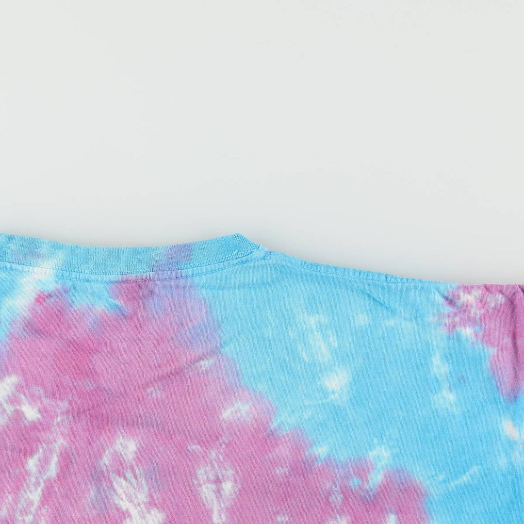 2000'S Liquid Blue YES Tie-Dye Pattern Band T-Shirt (Men's XL equivalent) unclear Blue type light blue Vintage Second Hand