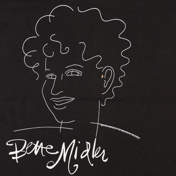 90'S Lee Bette Midler Band T-Shirt, Made in USA, Men's XL equivalent, Vintage cotton black type Vintage Second Hand