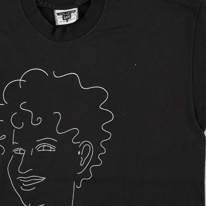 90'S Lee Bette Midler Band T-Shirt, Made in USA, Men's XL equivalent, Vintage cotton black type Vintage Second Hand