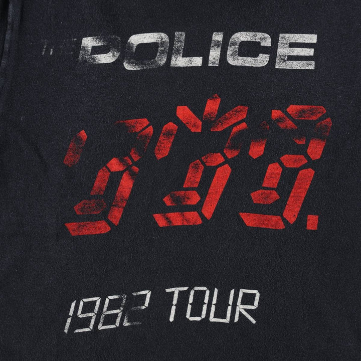 80'S Hanes THE POLICE Band T-Shirt, Made in USA, Men's Size M (approx.), Vintage cotton black type Vintage Second Hand