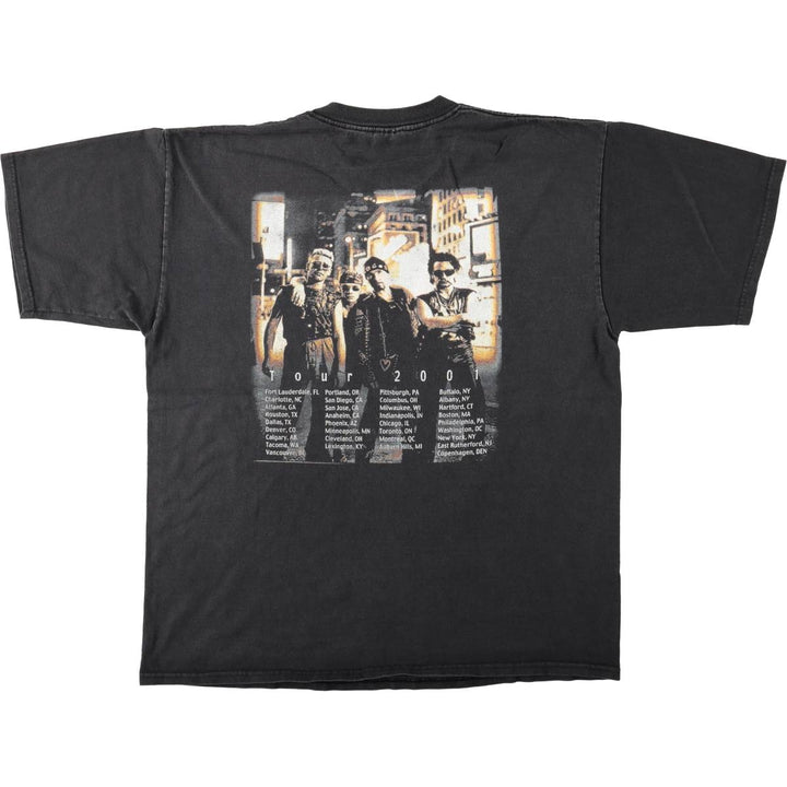 Gildan U2 Band T-Shirt, Men's Size XL (approx.) cotton black type Vintage Second Hand