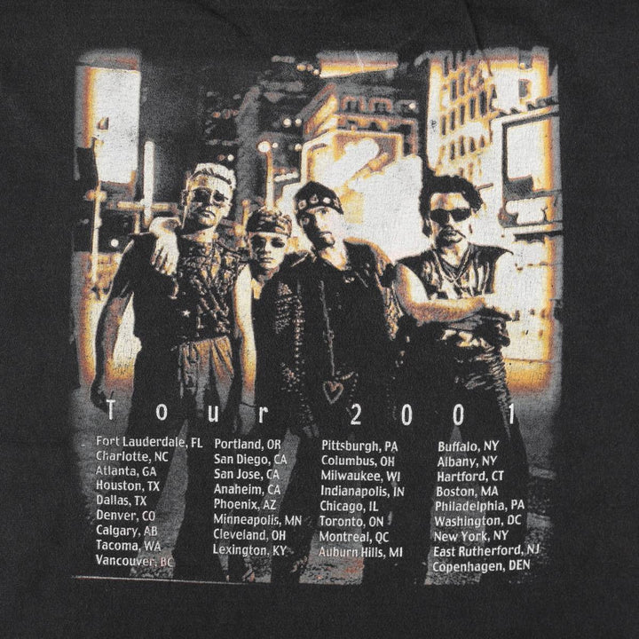 Gildan U2 Band T-Shirt, Men's Size XL (approx.) cotton black type Vintage Second Hand