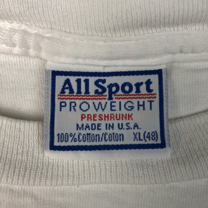 All Sport Jackson Browne Band T-Shirt, Made in USA, Men's XL equivalent. cotton white type Vintage Second Hand
