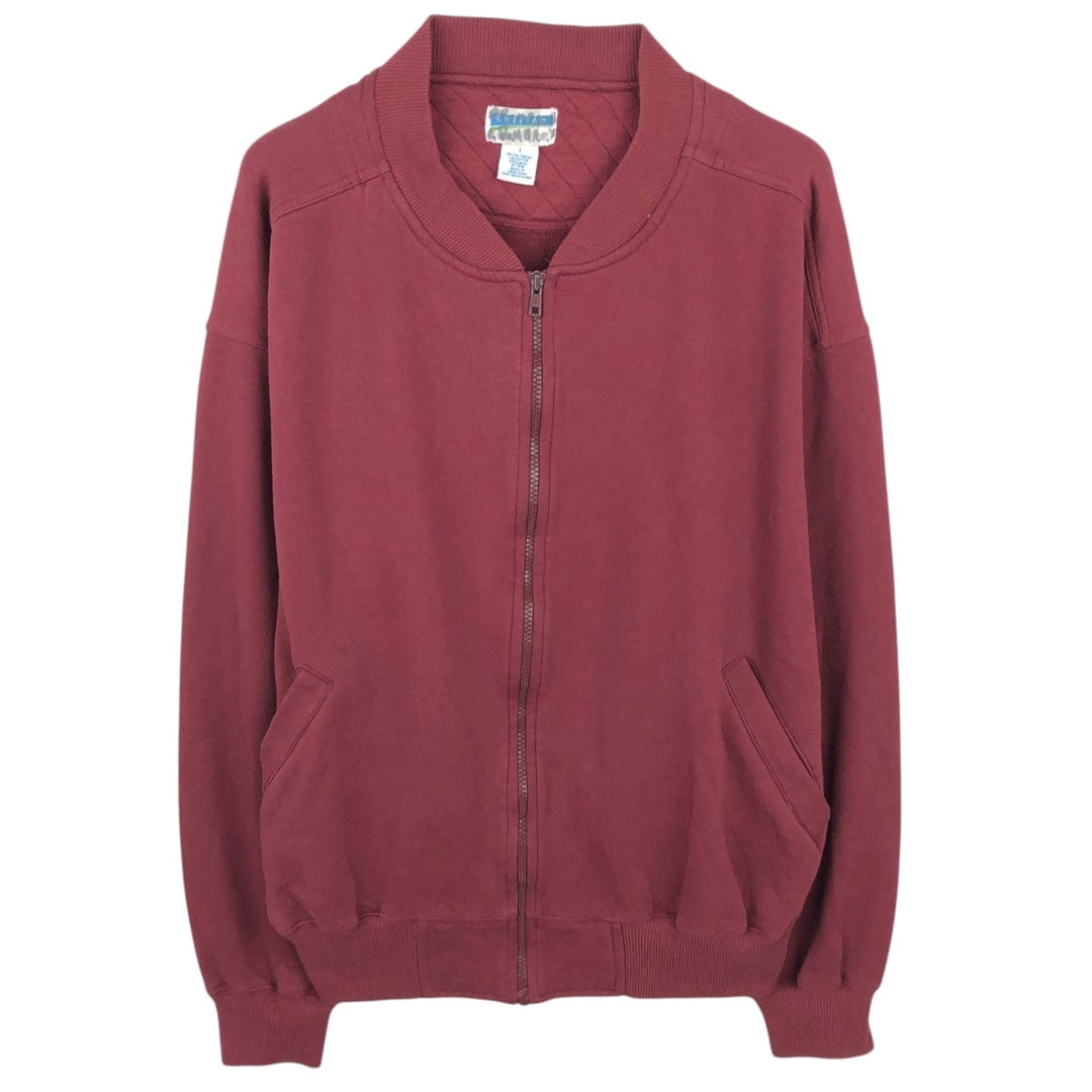90'S CHEETAH Full-Zip Sweatshirt, Men's Size L (Equivalent), Vintage polyester burgundy type Vintage Second Hand