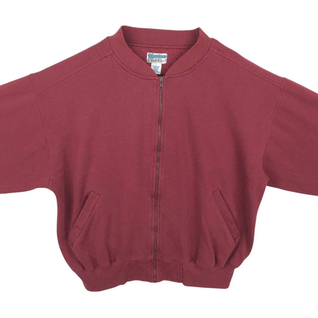 90'S CHEETAH Full-Zip Sweatshirt, Men's Size L (Equivalent), Vintage polyester burgundy type Vintage Second Hand