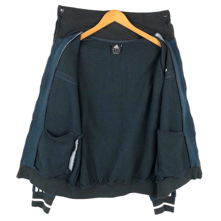 Adidas full-zip sweatshirt, men's size XL cotton black type Vintage Second Hand