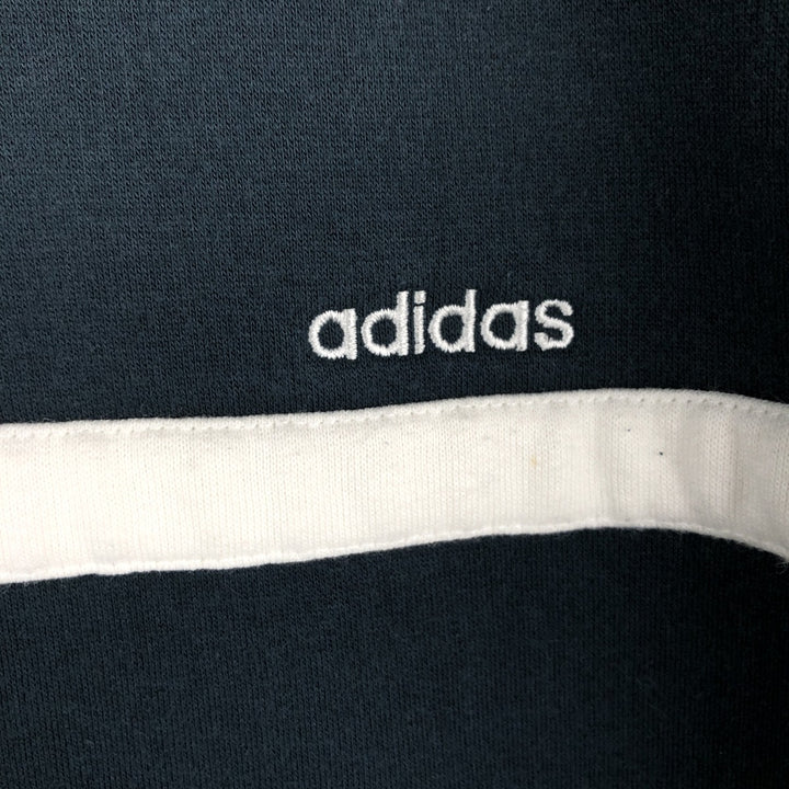 Adidas full-zip sweatshirt, men's size XL cotton black type Vintage Second Hand