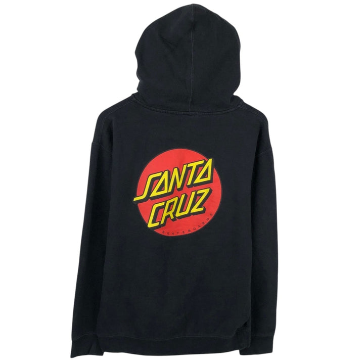 Santa Cruz SANTA CRUZ Back Logo Sweat Full-Zip Hoodie Men's XL (approx.) cotton black type Vintage Second Hand