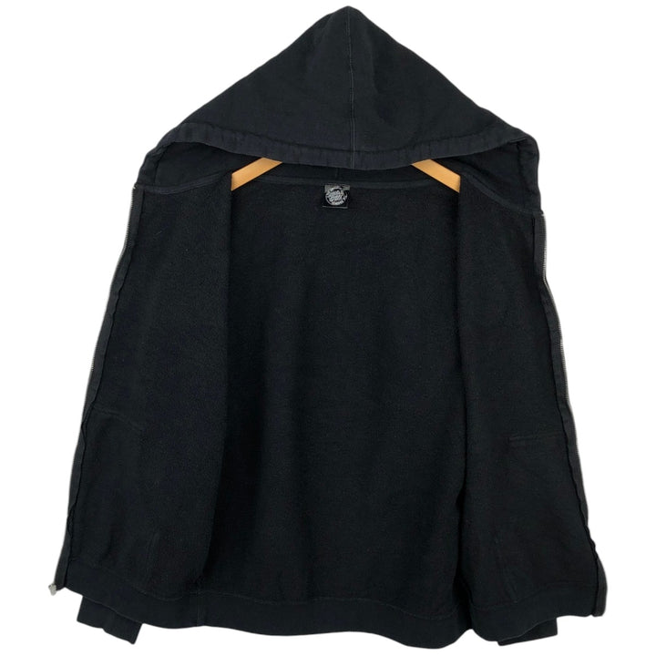 Santa Cruz SANTA CRUZ Back Logo Sweat Full-Zip Hoodie Men's XL (approx.) cotton black type Vintage Second Hand