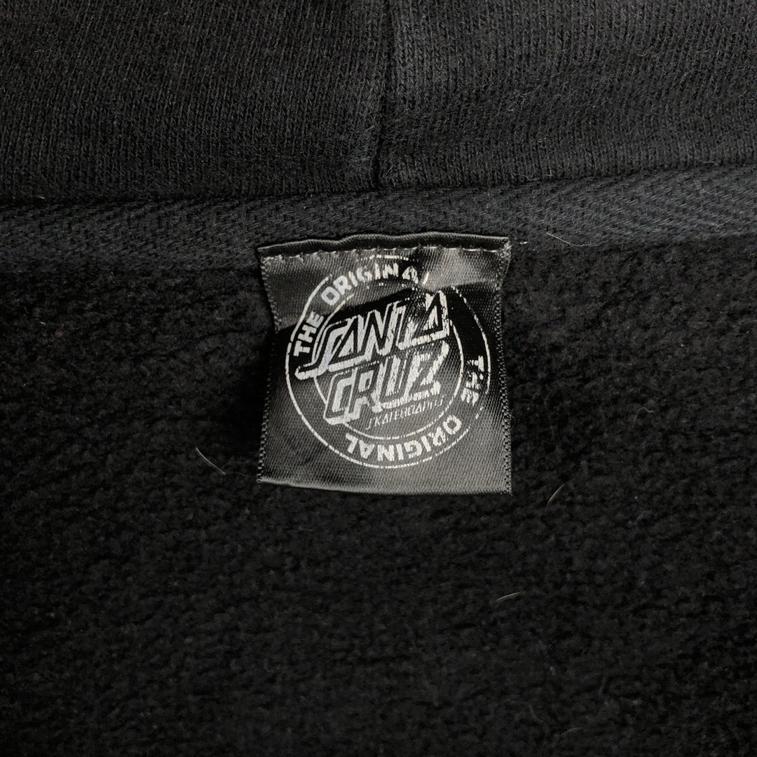 Santa Cruz SANTA CRUZ Back Logo Sweat Full-Zip Hoodie Men's XL (approx.) cotton black type Vintage Second Hand