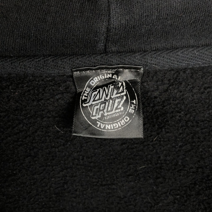 Santa Cruz SANTA CRUZ Back Logo Sweat Full-Zip Hoodie Men's XL (approx.) cotton black type Vintage Second Hand