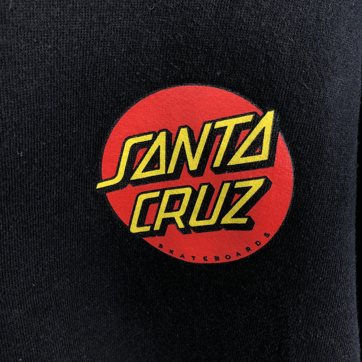 Santa Cruz SANTA CRUZ Back Logo Sweat Full-Zip Hoodie Men's XL (approx.) cotton black type Vintage Second Hand