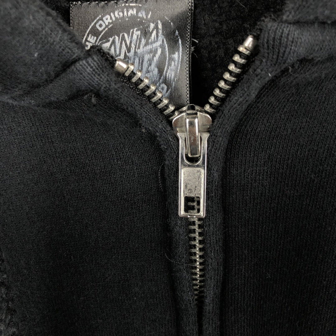 Santa Cruz SANTA CRUZ Back Logo Sweat Full-Zip Hoodie Men's XL (approx.) cotton black type Vintage Second Hand