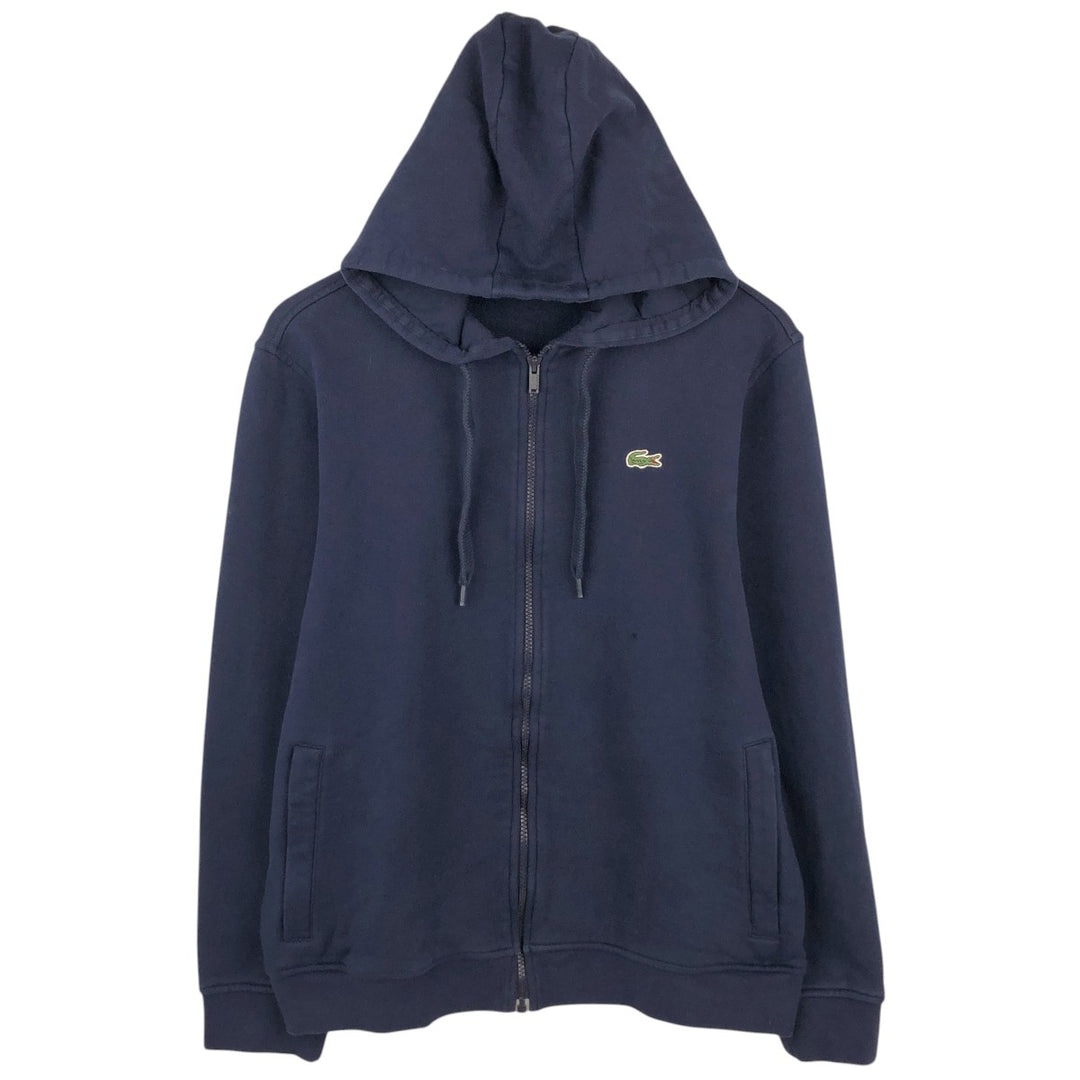 Lacoste LACOSTE SPORT Sweat Full-Zip Hoodie, Size 6 (Equivalent to Men's L) cotton navy blue type Vintage Second Hand