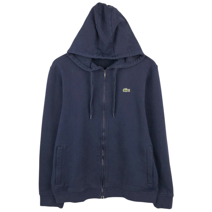 Lacoste LACOSTE SPORT Sweat Full-Zip Hoodie, Size 6 (Equivalent to Men's L) cotton navy blue type Vintage Second Hand