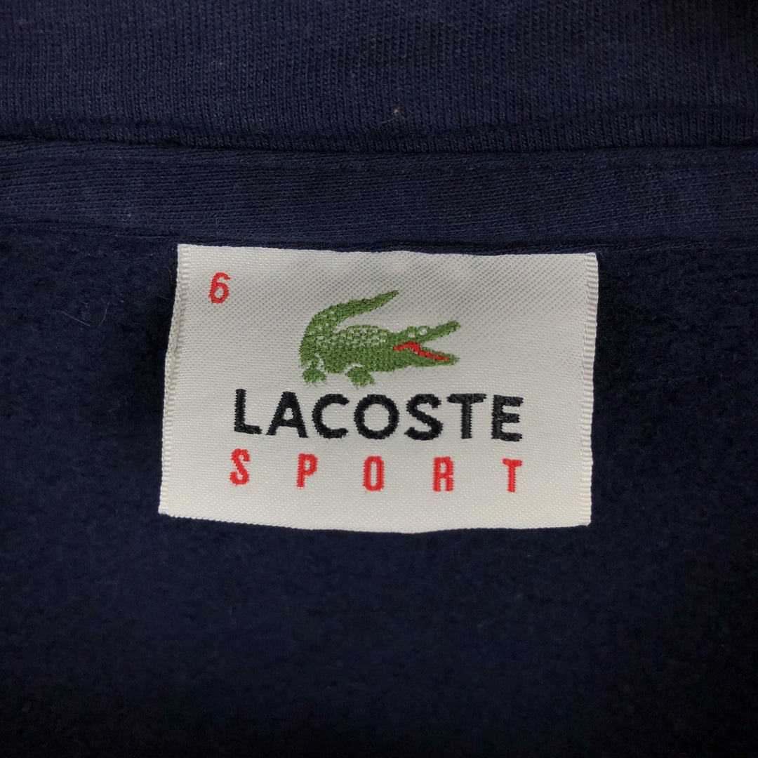 Lacoste LACOSTE SPORT Sweat Full-Zip Hoodie, Size 6 (Equivalent to Men's L) cotton navy blue type Vintage Second Hand
