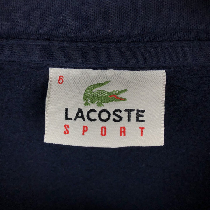 Lacoste LACOSTE SPORT Sweat Full-Zip Hoodie, Size 6 (Equivalent to Men's L) cotton navy blue type Vintage Second Hand