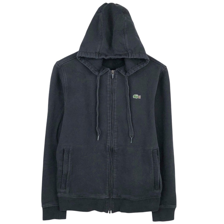 Lacoste LACOSTE SPORT Sweat Full-Zip Hoodie, Men's Size M (approx.) cotton black type Vintage Second Hand