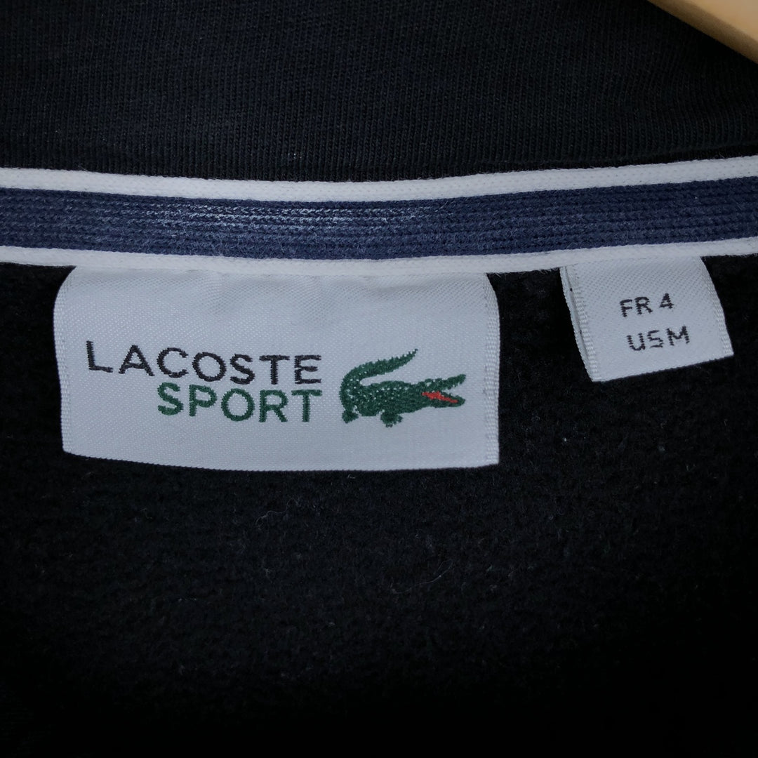 Lacoste LACOSTE SPORT Sweat Full-Zip Hoodie, Men's Size M (approx.) cotton black type Vintage Second Hand