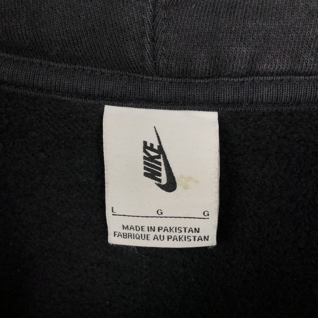 Nike Sweat Full Zip Hoodie Men's Size L cotton black type Vintage Second Hand
