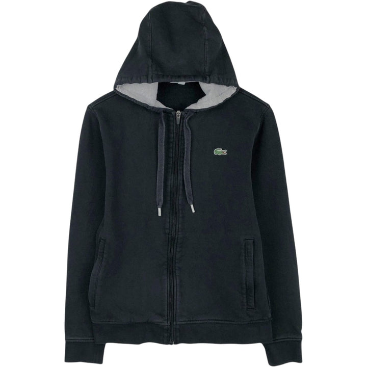 Lacoste LACOSTE SPORT Sweat Full-Zip Hoodie, Men's Size M (approx.) cotton black type Vintage Second Hand