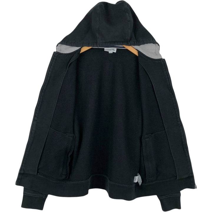 Lacoste LACOSTE SPORT Sweat Full-Zip Hoodie, Men's Size M (approx.) cotton black type Vintage Second Hand