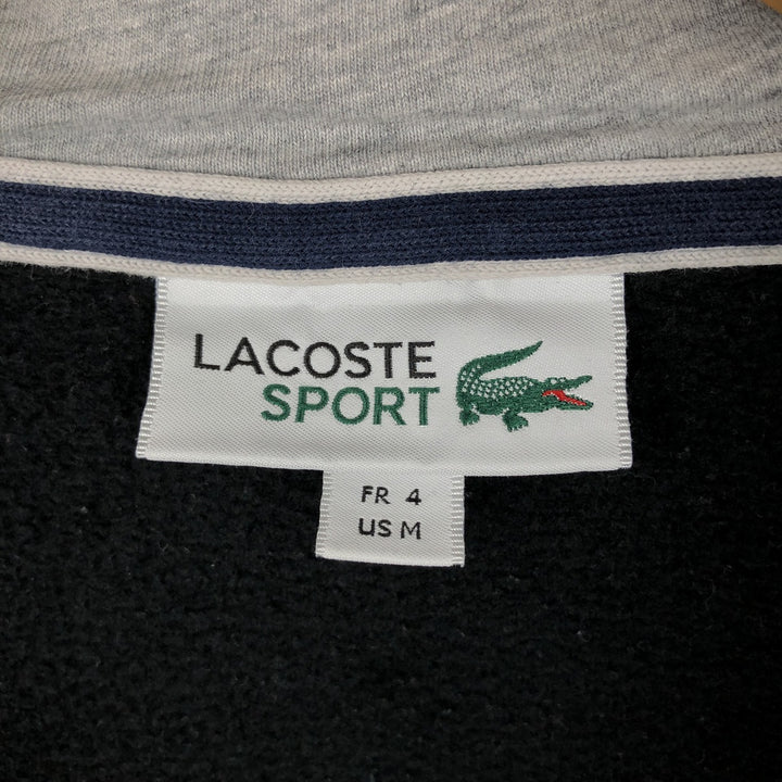 Lacoste LACOSTE SPORT Sweat Full-Zip Hoodie, Men's Size M (approx.) cotton black type Vintage Second Hand
