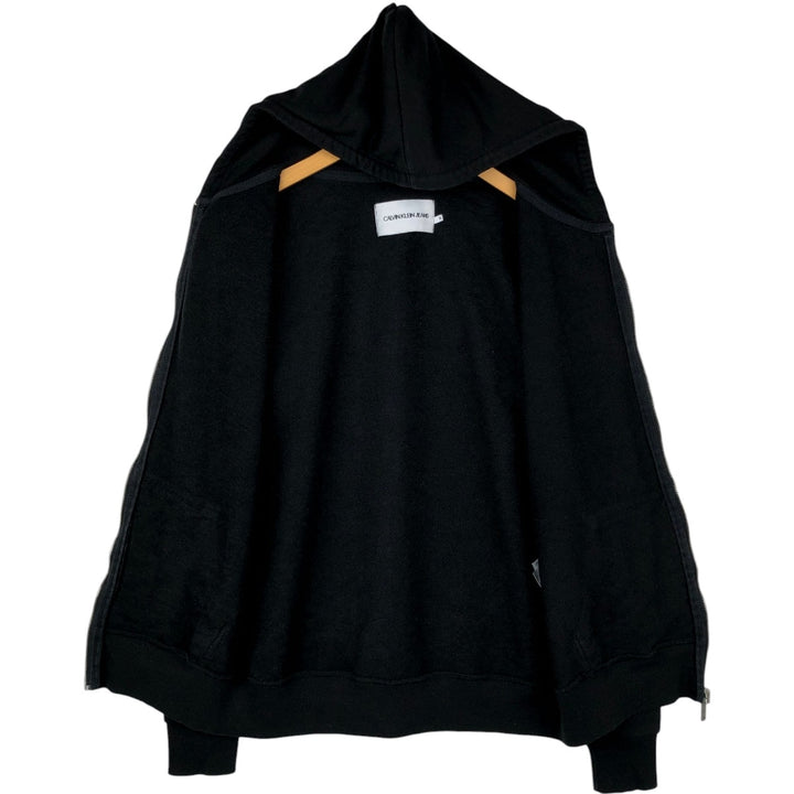 Calvin Klein JEANS Full-Zip Sweatshirt Hoodie, Men's Size M (approx.) cotton black type Vintage Second Hand