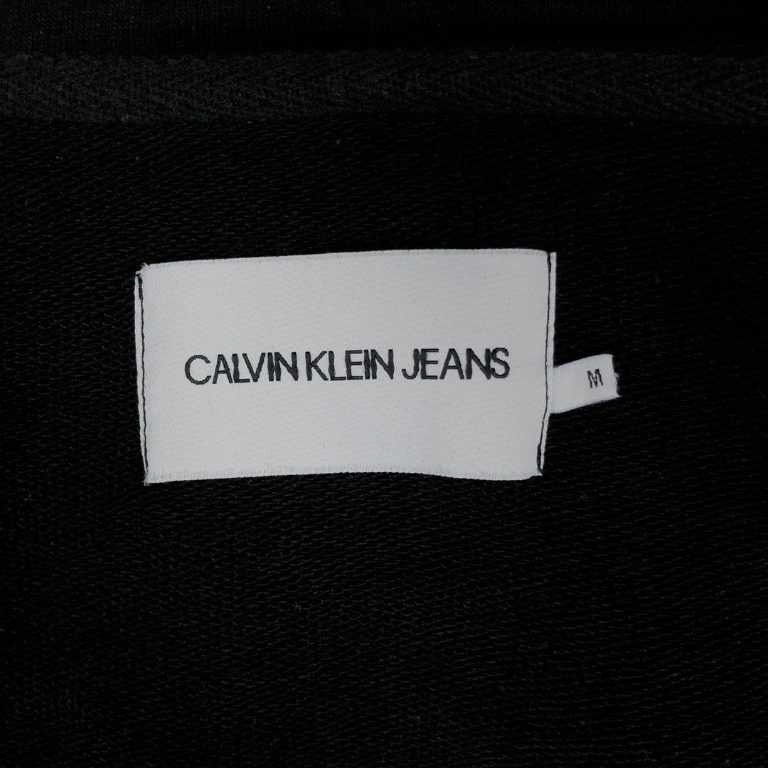 Calvin Klein JEANS Full-Zip Sweatshirt Hoodie, Men's Size M (approx.) cotton black type Vintage Second Hand