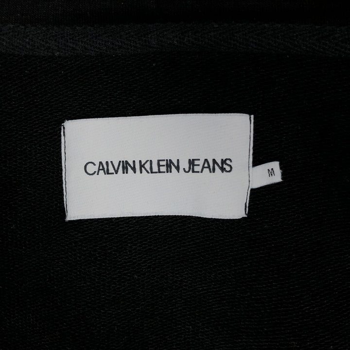 Calvin Klein JEANS Full-Zip Sweatshirt Hoodie, Men's Size M (approx.) cotton black type Vintage Second Hand
