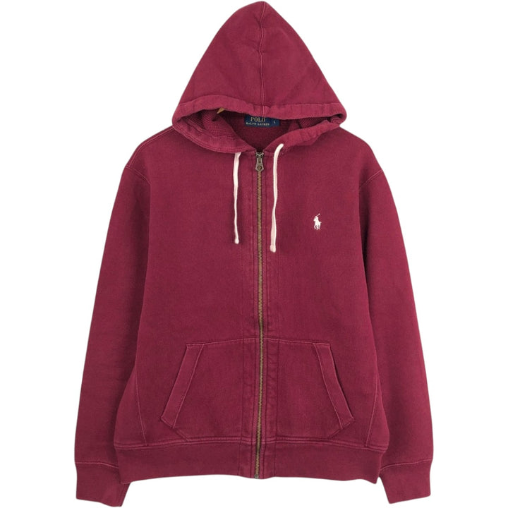 Ralph Lauren POLO RALPH LAUREN Sweat Full Zip Hoodie Men's L size cotton burgundy type Vintage Second Hand