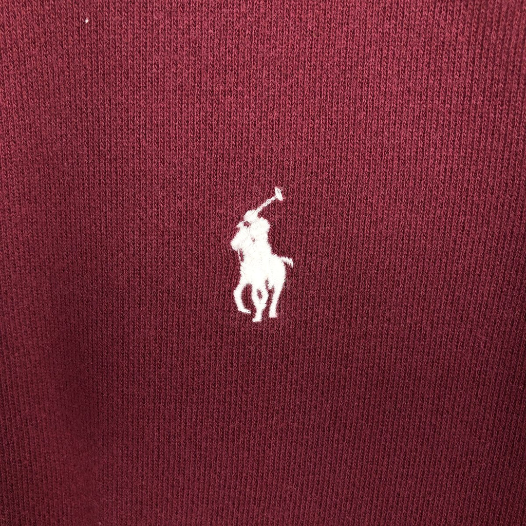 Ralph Lauren POLO RALPH LAUREN Sweat Full Zip Hoodie Men's L size cotton burgundy type Vintage Second Hand