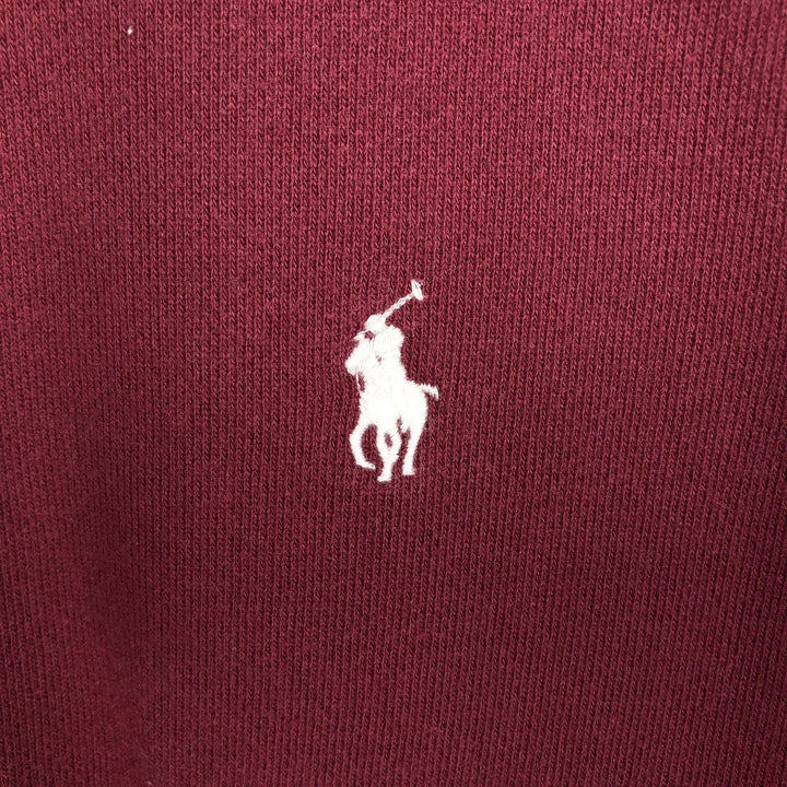Ralph Lauren POLO RALPH LAUREN Sweat Full Zip Hoodie Men's L size cotton burgundy type Vintage Second Hand