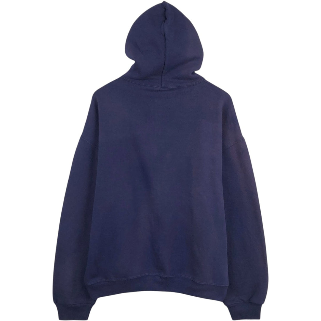 Russell Athletic Sweat Full-Zip Hoodie, Men's Size L (approx.) cotton navy blue type Vintage Second Hand