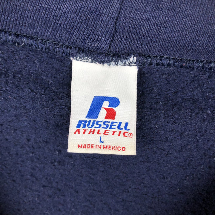 Russell Athletic Sweat Full-Zip Hoodie, Men's Size L (approx.) cotton navy blue type Vintage Second Hand