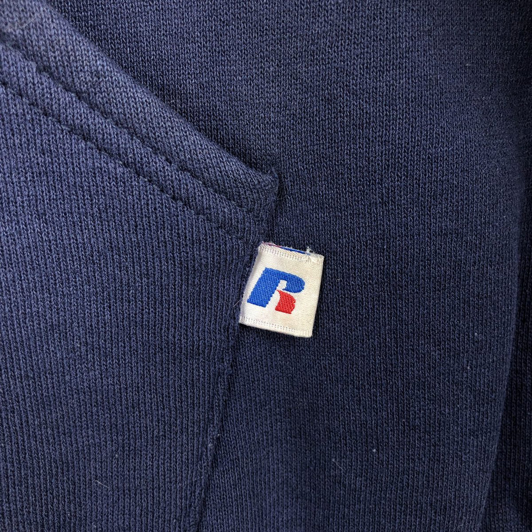 Russell Athletic Sweat Full-Zip Hoodie, Men's Size L (approx.) cotton navy blue type Vintage Second Hand