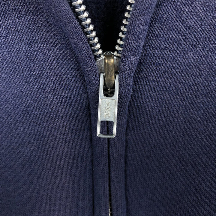 Russell Athletic Sweat Full-Zip Hoodie, Men's Size L (approx.) cotton navy blue type Vintage Second Hand